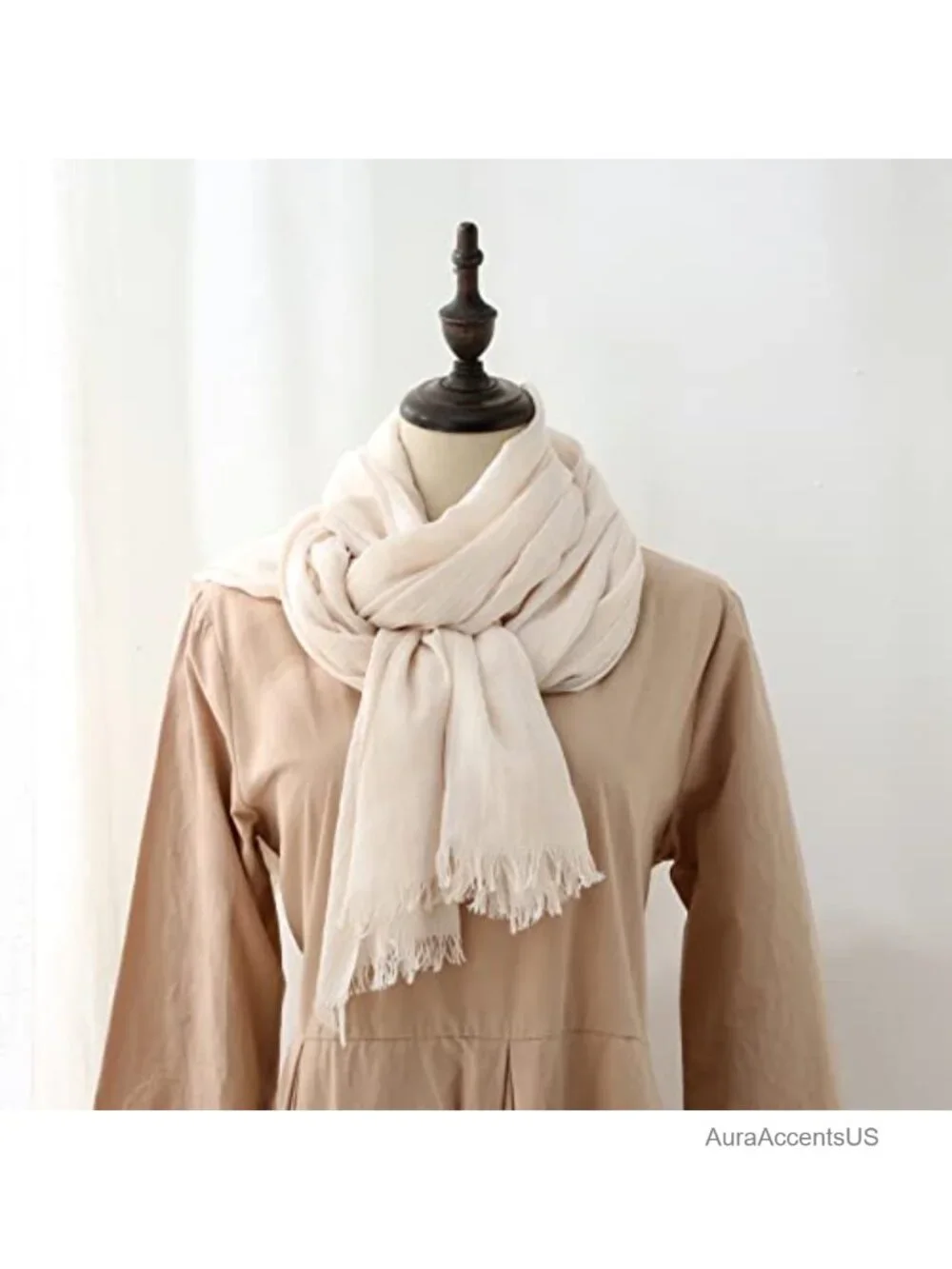 Wide Fringe Scarf Shawl Wrap 80% Polyester 20% Viscose Women Men